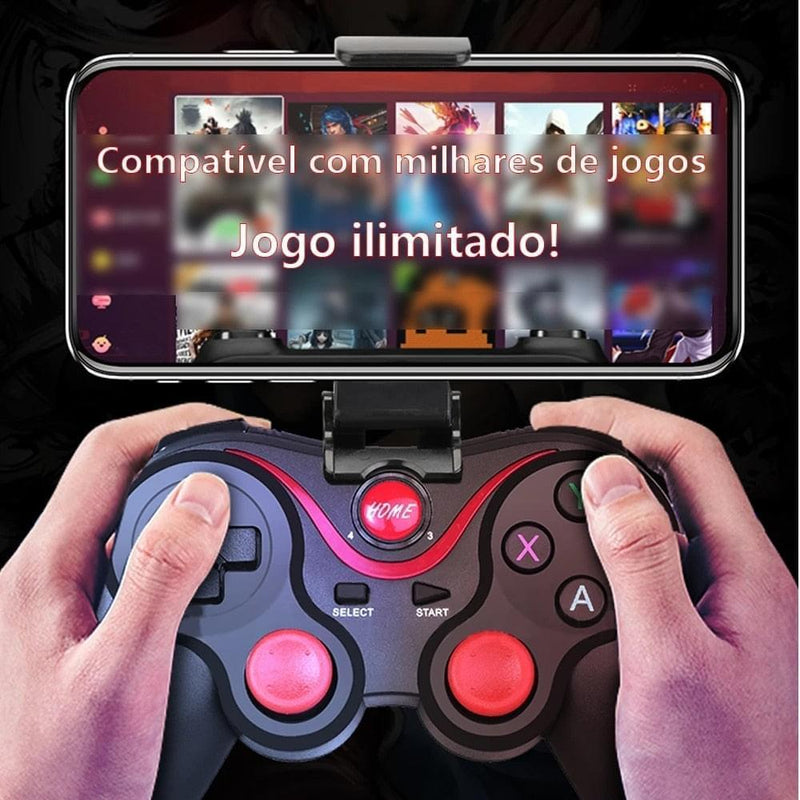 2 Controles Para Celular Gamepad Joystick Suporte Jogo Gamer em