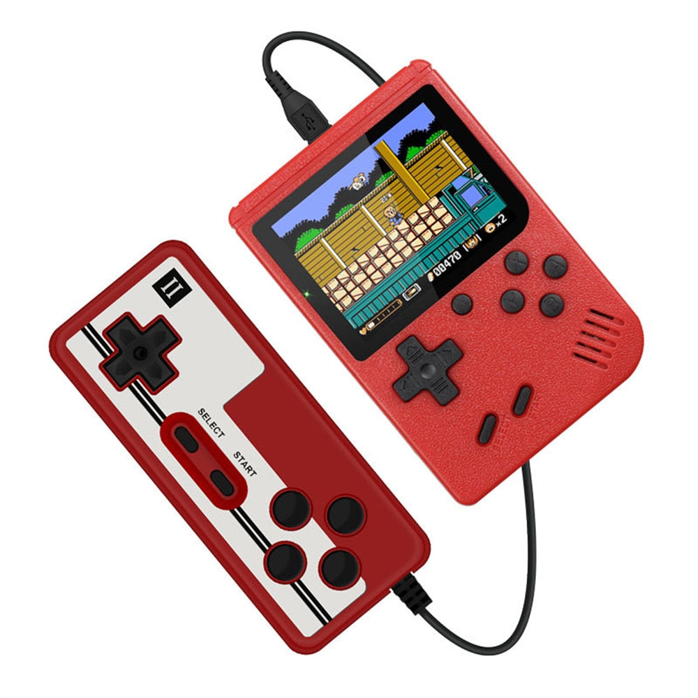 Mini Game Boy Portátil Sup Led 3'' com Controle - Vermelho